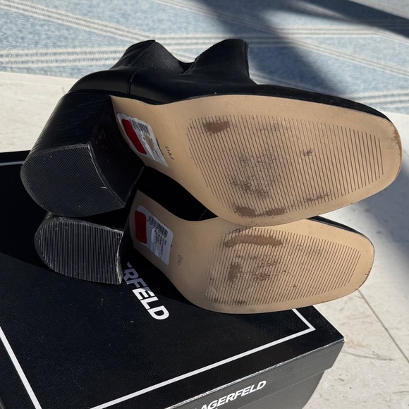 Karl Lagerfeld Black Ankle Boots - Picture 5 of 6